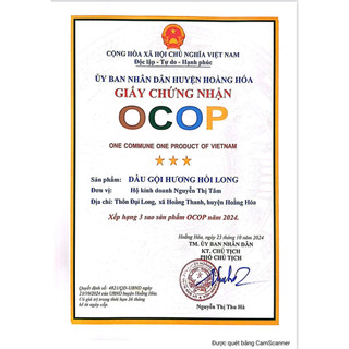 Combo Dầu Gội+Ủ Xả+Sữa Tắm Thảo Dược OCOP Hương Hồi Long 500ml/Chai - Tóc chắc khỏe, giảm gãy rụng, Da trắng sáng