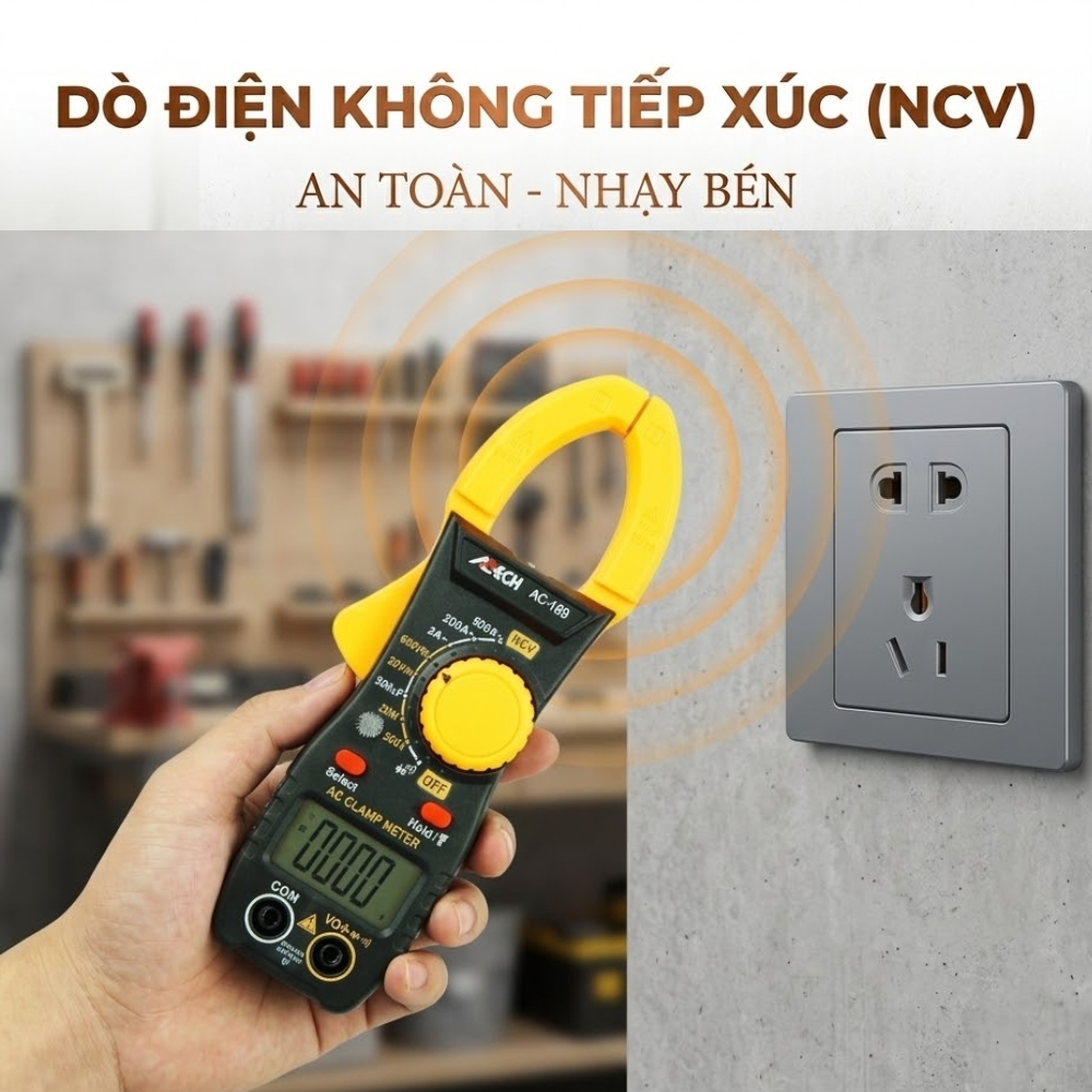 Ampe Kìm APECH AC189 Mini Bỏ Túi, Bền Bỉ Chính Xác - Anh Phát