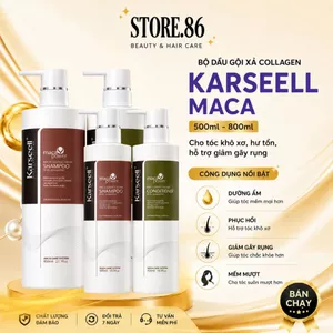 Combo Gội Xả Collagen KARSEELL Maca 500ml - 800ml Hỗ Trợ Phục Hồi Tóc Khô Xơ,Giảm Gãy Rụng, Mềm Mượt