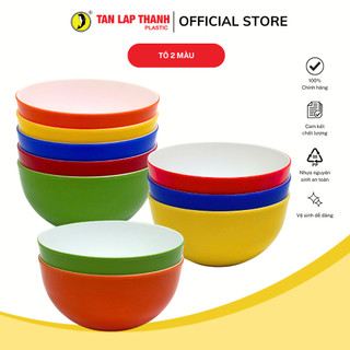 Tô nhựa 2 màu cao cấp, tô nhựa PP Tân Lập Thành Sản phẩm chất lượng, nhà nhà thịnh vượng