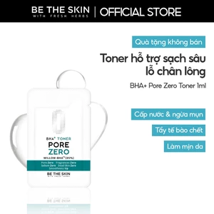 Sample Toner Giúp Hỗ Trợ Làm Sạch Sâu Lỗ Chân Lông Be The Skin BHA+ Pore Zero Toner 1ml