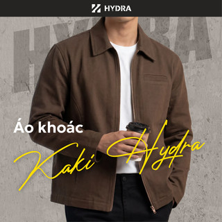 Áo Khoác Kaki Hydra Nam Nữ Khoá Kéo Cổ Đứng Trẻ Trung