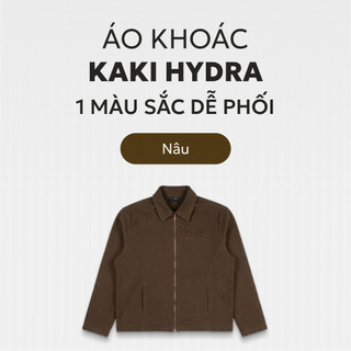 Áo Khoác Kaki Hydra Nam Nữ Khoá Kéo Cổ Đứng Trẻ Trung
