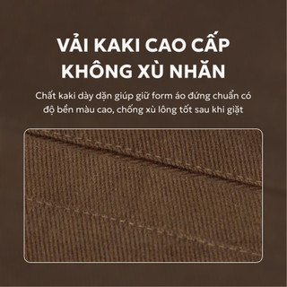 Áo Khoác Kaki Hydra Nam Nữ Khoá Kéo Cổ Đứng Trẻ Trung