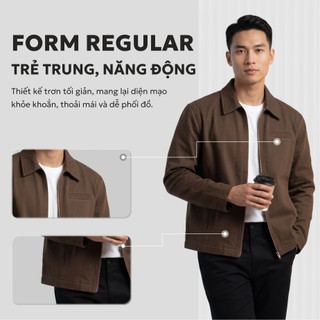 Áo Khoác Kaki Hydra Nam Nữ Khoá Kéo Cổ Đứng Trẻ Trung