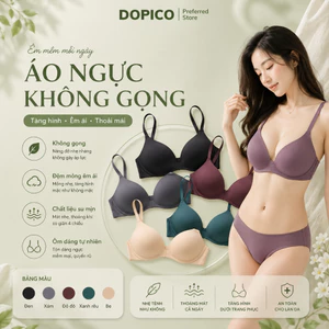 Áo ngực không gọng nữ su đệm mỏng tàng hình mặc thoải mái ôm ngực DOPICO A239