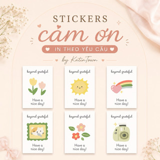 [KatinTown] Set 100 Nhãn Dán Decal Cắt Bế Niên Phong Beyond Grateful Cute Đáng Yêu Có Cán Mà