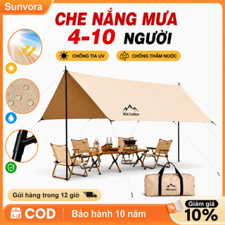 Tấm tăng lều tank bạt che nắng chống mưa, bạt lót cắm trại du lịch dã ngoại dày rộng, màu săc mát mẻ