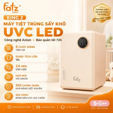 Máy tiệt trùng sấy khô UVC LED FATZ BABY King 2 FB4799, công nghệ tiệt trùng Anion, bảo quản tới 72h