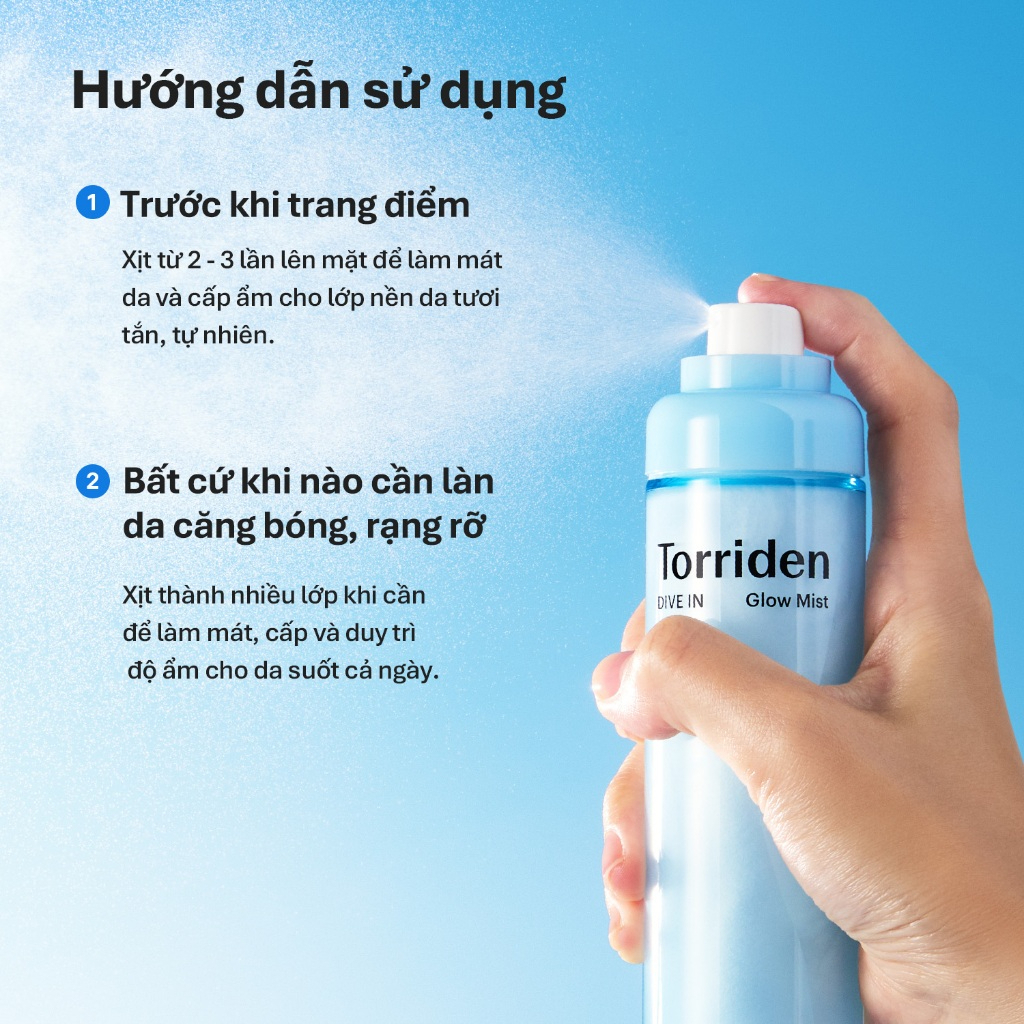 Xịt Dưỡng Torriden Cấp Ẩm Da Dive In Glow Mist 120ml