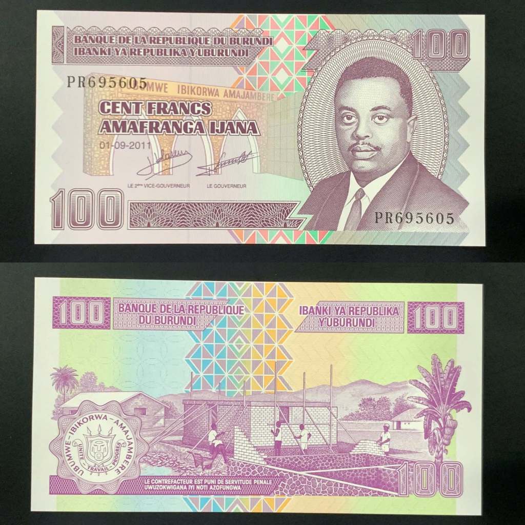 [18243] Sưu Tầm xưa  Burundi 100 Mới 2011
