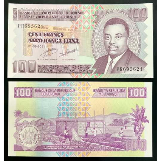 [18243] Sưu Tầm xưa  Burundi 100 Mới 2011