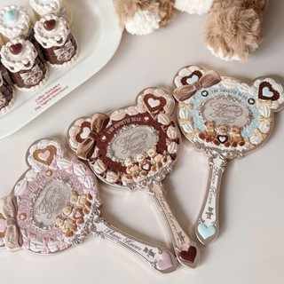 Gương Cầm Tay Gấu Flower Knows The Sweetie Bear Chính Hãng, Gương Trang Điểm Dễ Thương Cao Cấp