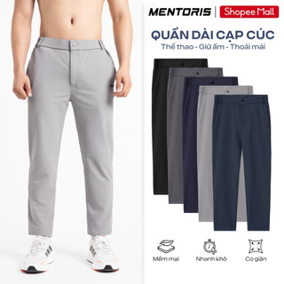 Quần Âu Nam MENTORIS Vải Gió Premium, Form Đứng Ống Suông, Co Giãn Linh Hoạt, Mặc Hàng Ngày MDC2503