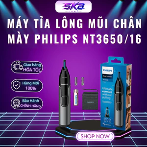 Máy tỉa lông mũi chân mày Philips NT3650/16 - Sử dụng pin AA - Bảo Hành 24 Tháng