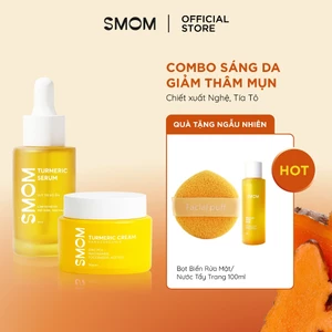 Combo Serum Nghệ Tía Tô Smom 30ml + Kem Nghệ 50g