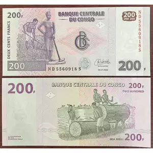 SƯU TẦM XƯA 200 francs 2022 CONGO MỚI