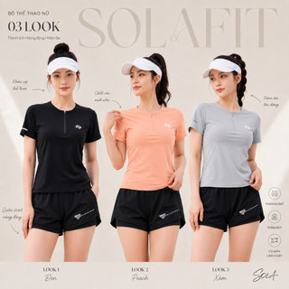 Bộ đồ cầu lông nữ Bộ thể thao nữ cao cấp kết hợp Quần chạy bộ nữ và Áo chấm bi 913