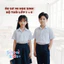 Áo Đồng Phục Học Sinh Màu Trắng Ngắn Tay Dài Tay Trẻ Em Đơn Giản Lịch Sự