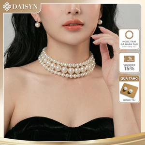 N485 choker, dây chuyền cưới, vòng cổ cưới , dây chuyền mang áo dài hạt Ngọc hạt trai 8mm 14mm sang trọng