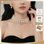 N485 choker, dây chuyền cưới, vòng cổ cưới , dây chuyền mang áo dài hạt Ngọc hạt trai 8mm 14mm sang trọng