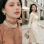 N485 choker, dây chuyền cưới, vòng cổ cưới , dây chuyền mang áo dài hạt Ngọc hạt trai 8mm 14mm sang trọng