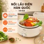 Nồi Lẩu Điện Hàn Quốc HEH508 Dung Tích 5L Lòng Gốm Tháo Rời, 3 Chế Độ Nhiệt, Công Suất 1360W