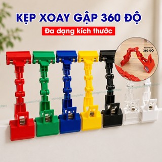 (Combo 2 Cái) Kẹp bảng giá, Kẹp gập 360 độ, Kẹp bảng sale chắc chắn cho cửa hàng siêu thị