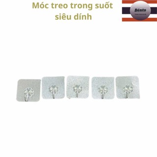 Móc dán tường siêu dính trong suốt treo đồ mọi vị trí phòng tắm, phòng bếp......