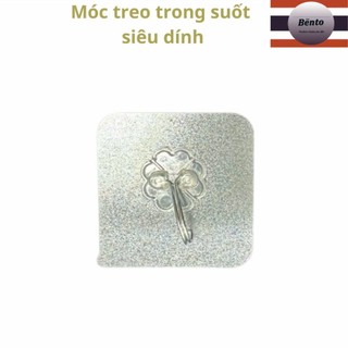 Móc dán tường siêu dính trong suốt treo đồ mọi vị trí phòng tắm, phòng bếp......