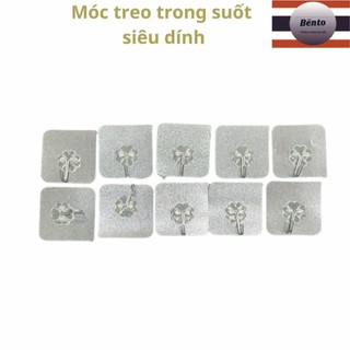 Móc dán tường siêu dính trong suốt treo đồ mọi vị trí phòng tắm, phòng bếp......