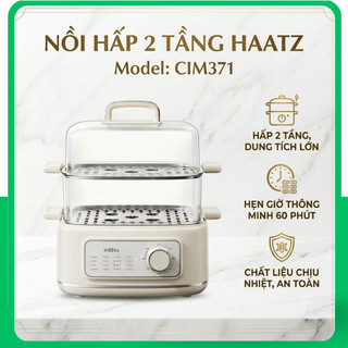 Nồi Hấp 2 Tầng Haatz HTP099 Công Suất 1000W Hấp Nhanh Giữ Trọn Dưỡng Chất, Dung Tích 10L - Nhà Bếp Thiên Hà