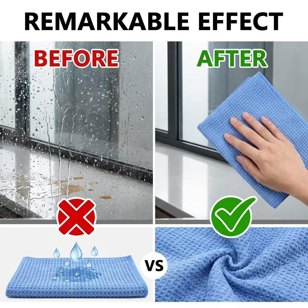 Khăn Lau Kính Microfiber Cao Cấp Đa Năng Thấm Hút X7 Dùng Cho Xe Hơi, Gia Đình, Không Bụi Vải, Không Bông Xù | BigBuy360 - bigbuy360.vn