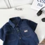 Bộ jeans cộc bé trai, bộ bò phong cách Hàn Quốc cá tính cho bé Bernie