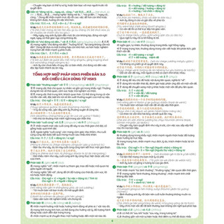 Combo 4 Tờ Gấp Tổng Hợp Ngữ Pháp HSK1-6 Theo Chương Trình 3.0