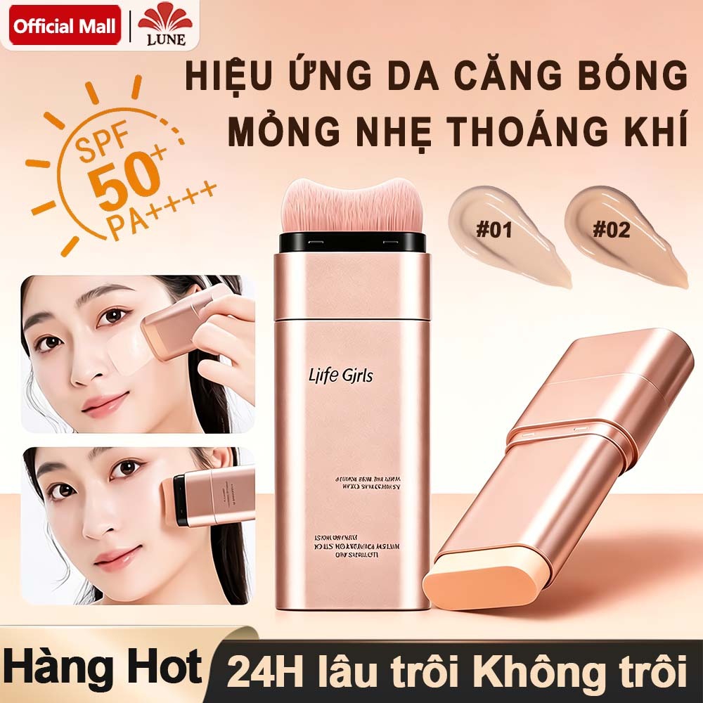 Kem nền che khuyết điểm hiệu ứng căng bóng 2 đầu, Cấp Ẩm, Chống Nước, Lâu Trôi, Che Khuyết Điểm Tốt, Lên Da Tự Nhiên