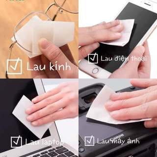Khăn Lau Kính Cận Home Max, Chống Bám Hơi Nước, Chống Mờ Sương Chống Nhờn, Hộp 100 Tờ