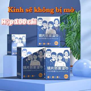 Khăn Lau Kính Cận Home Max, Chống Bám Hơi Nước, Chống Mờ Sương Chống Nhờn, Hộp 100 Tờ