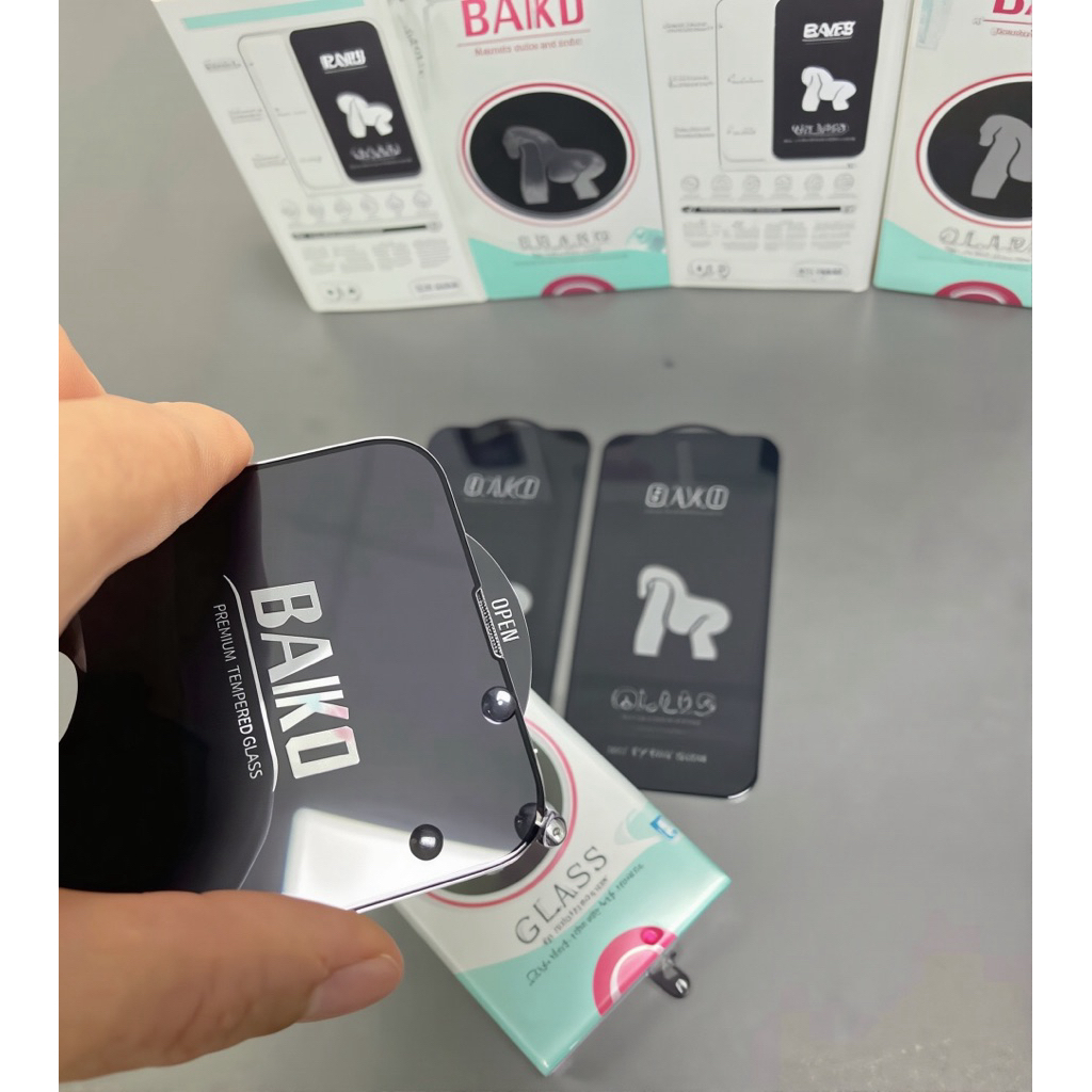 Kính Cường Lực BAIKO trong suốt full màn cảm ứng mượt mà dành cho iphone 17/16/15/14/13/12/11/x/xs/pro/max/plus/air
