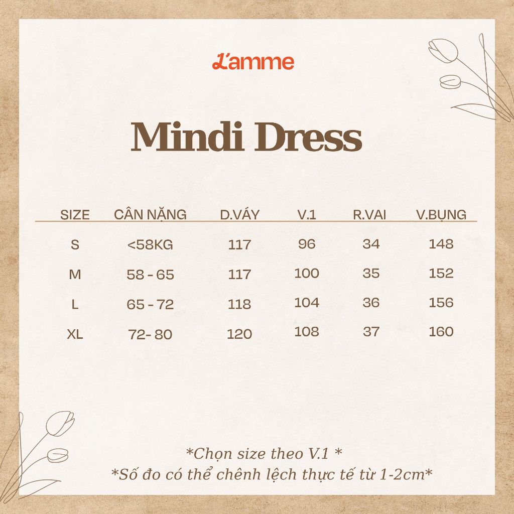 Váy Bầu MINDI DRESS L'amme - Chất Thô Kẻ Caro Mềm Mát, Dáng Suông Cổ V Phối Bèo Xinh Xắn
