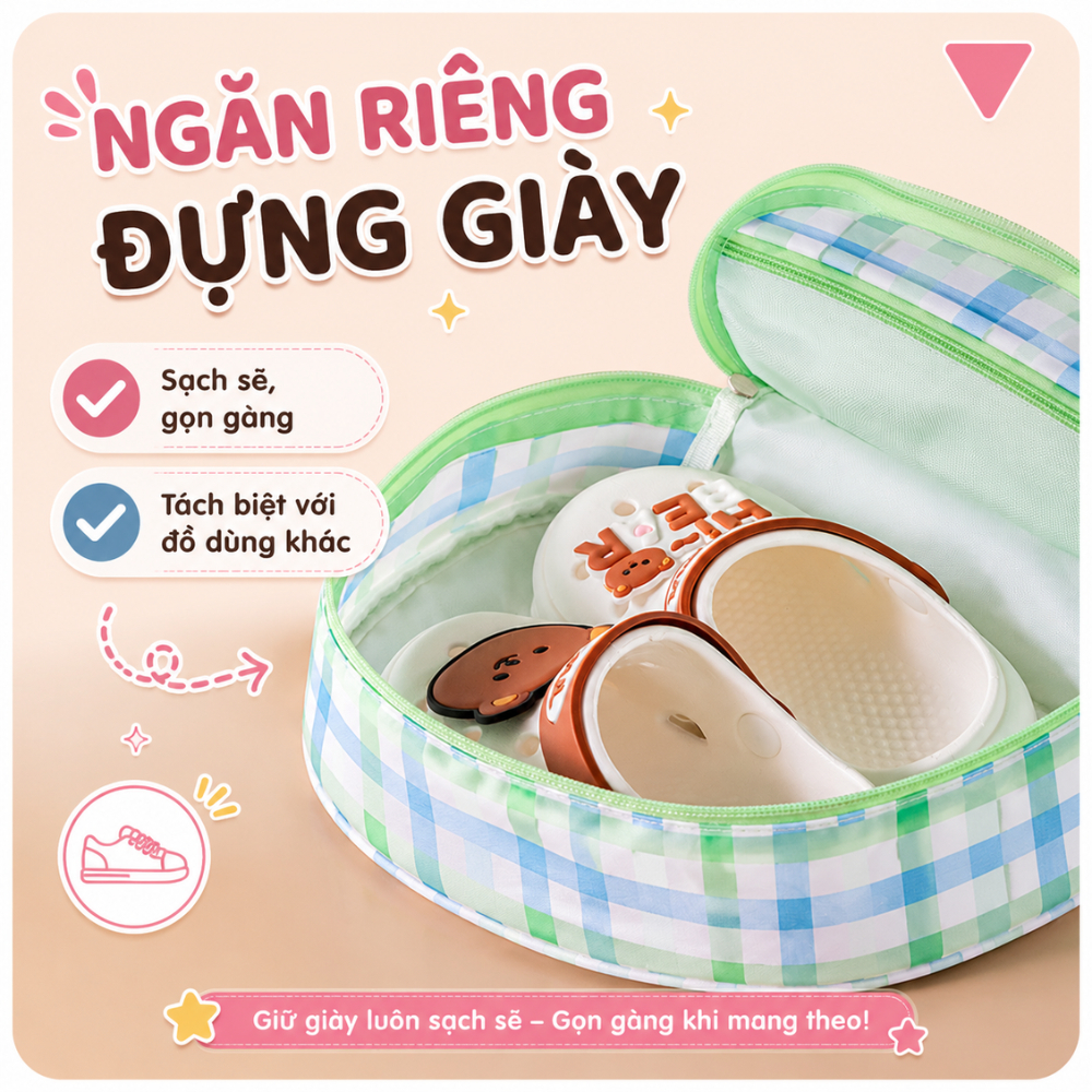 Túi Dây Rút Đi Biển Cho Bé Chống Nước, Balo Đựng Đồ Đi Bơi Có Ngăn Khô & Ướt Riêng Biệt RICHOUSE