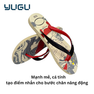 Dép Kẹp Nam Tông Thái Lan, Dép Lào Xỏ Ngón Họa Tiết Ha_rry Size 38-43 Đế Cao Su Dẻo Dai Không Xẹp Lún Không Thấm Nước,FL