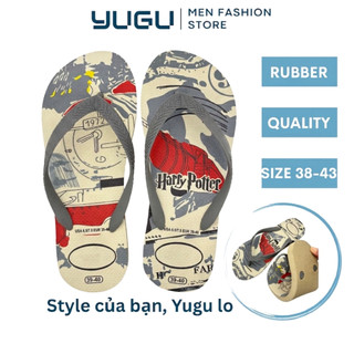 Dép Kẹp Nam Tông Thái Lan, Dép Lào Xỏ Ngón Họa Tiết Ha_rry Size 38-43 Đế Cao Su Dẻo Dai Không Xẹp Lún Không Thấm Nước,FL