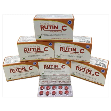 [CHÍNH HÃNG] Rutin C (100v) Bổ sung Vitamin C và rutin giúp tăng tính bền mạch máu, giảm chảy máu chân răng
