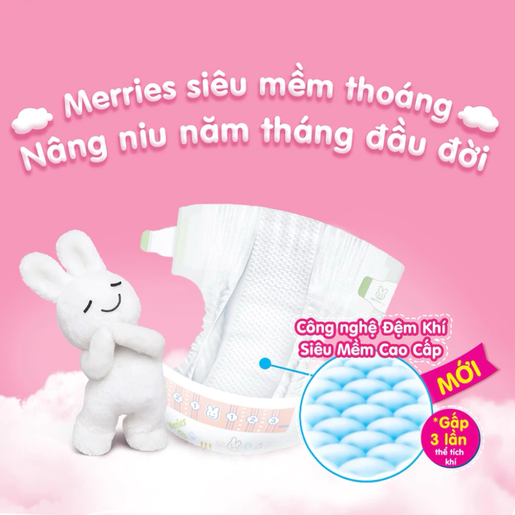 Tã Bỉm Quần/ Dán Merries Nội Địa Nhật Cao Cấp Thấm Hút Lưng Chun Co Dãn Size S/M/L/XL