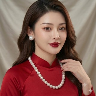 [ DAISYN ] N659 vòng cổ áo bà ba, dây chuyền áo tấc 1 sợi ngọc trai nhân tạo 12mm sang trọng