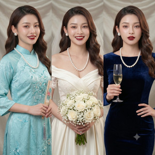 [ DAISYN ] N688 dây chuyền mang áo dài , dây chuyền áo dài ngọc trai nhân tạo 10li 52cm sang trọng cho nữ