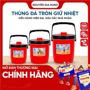 Phích đá, phích giữ nhiệt tròn 3L,5L,7L, 10L,11L, 28LViệt Nhật chất lượng cao (số lít là kích thước cả vỏ ngoài)