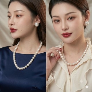 [ DAISYN ] N659 vòng cổ áo bà ba, dây chuyền áo tấc 1 sợi ngọc trai nhân tạo 12mm sang trọng