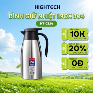 Bình Giữ Nhiệt Inox 304 Cao Cấp 2L – Giữ Nóng Lạnh Lâu, Nắp Rót Tiện Lợi, Dùng Gia Đình & Văn Phòng – HIGHTECH